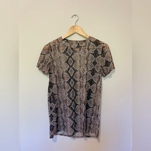 Zara Sheer T-Shirt (Leopard Print)